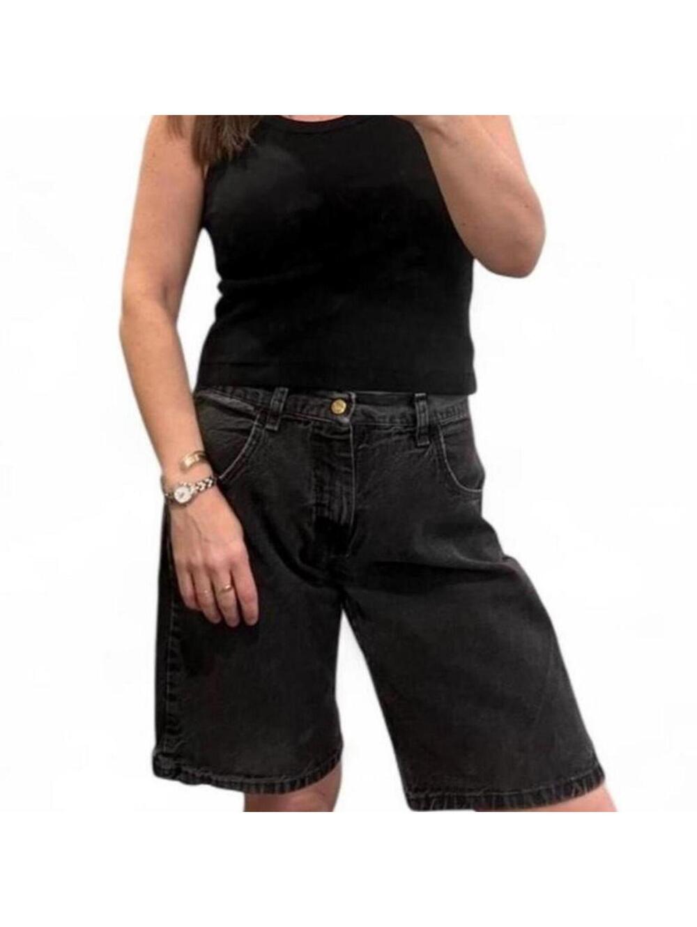 Vintage Y2K Black Denim Jorts Shorts